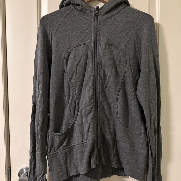 Lululemon Grey Full-Zip Hoody (size L) - Picture 1 of 4